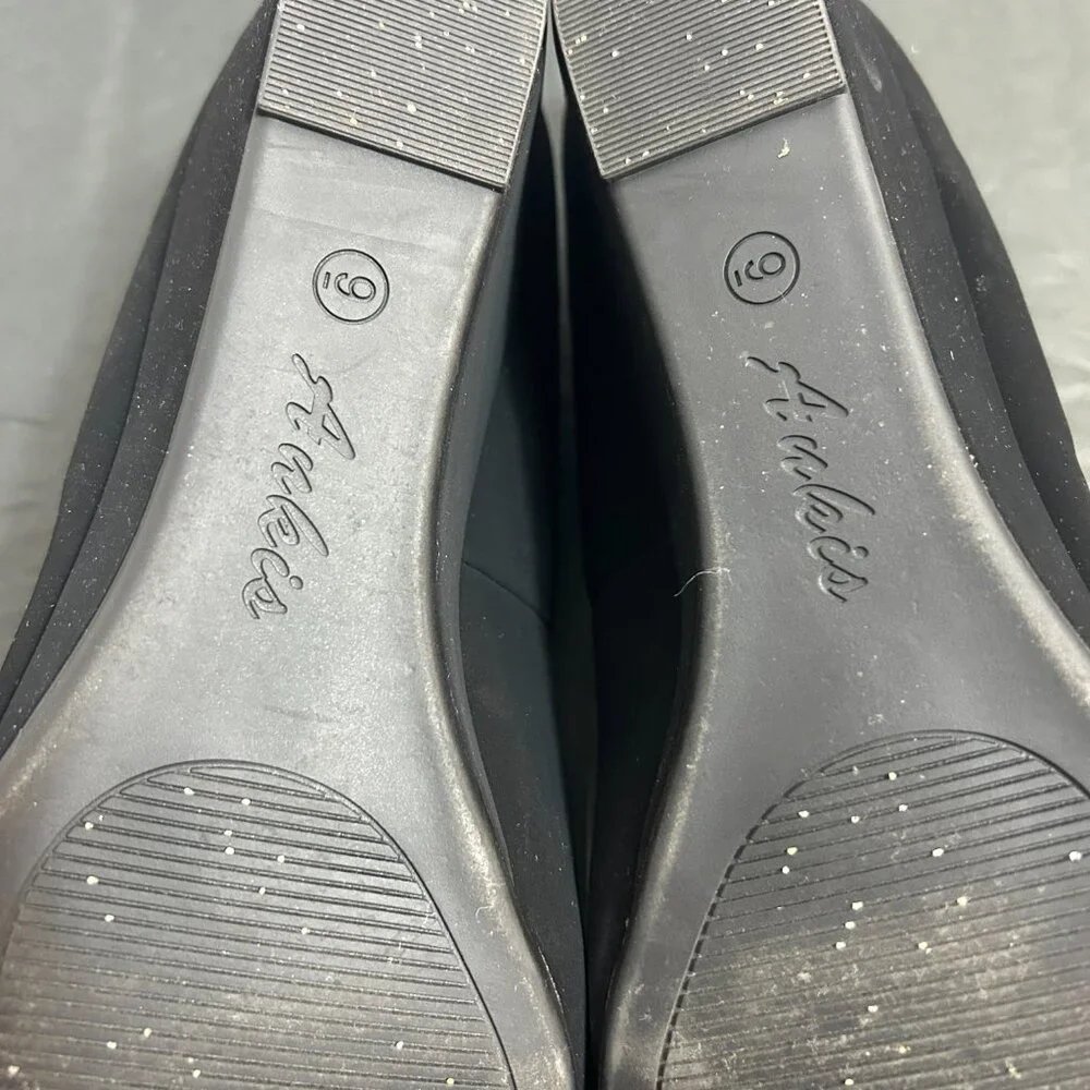 Ankus black nubuck‎ wedges size 9 - worn once